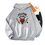 Stranger Things Hellfire Club Hoodie Stranger Things Printed Hoodie Fleece Padded Coat