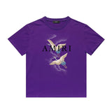 Amiri T Shirt Casual Hip Hop High Street round Neck Short Sleeve T-shirt
