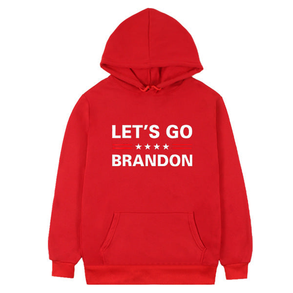 Let'S Go Brandon Hoodie Winter English Letters Printed Hoodie