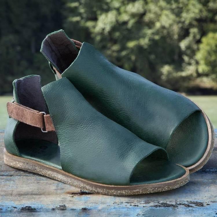 Women Open Toe Sandals Flats Summer Open Toed Low Heel Plus Size Women's Sandals
