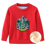 Children Boy Co Ord 2 Piece Set Fleece-Lined Thick Round Neck Children's Sweater