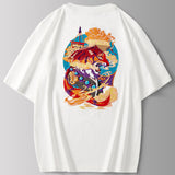 Zodiac Shirts Embroidered Tiger Fashion Brand round Neck Men's Short Sleeve T-shirt Loose