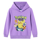 Children Pokemon Pikachu Hoodie Spring and Autumn Boys and Girls Cotton Hooded Sweater