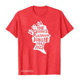 Inspired by Queen's Platinum Jubilee 2022 Elizabeth 70 Years T-shirt round Neck Short Sleeve T-shirt