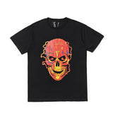 Skull Vlone Shirt Summer Printed Men's and Women's Short-Sleeved T-shirt