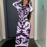 Victoria Beckham Dresses Women's Spring Fashionable Printed Slim Dress
