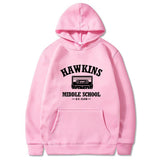 Stranger Things Hoodie Floral Print Long Sleeve Pullover Fleece Hoodie Loose Sportswear Autumn and Winter