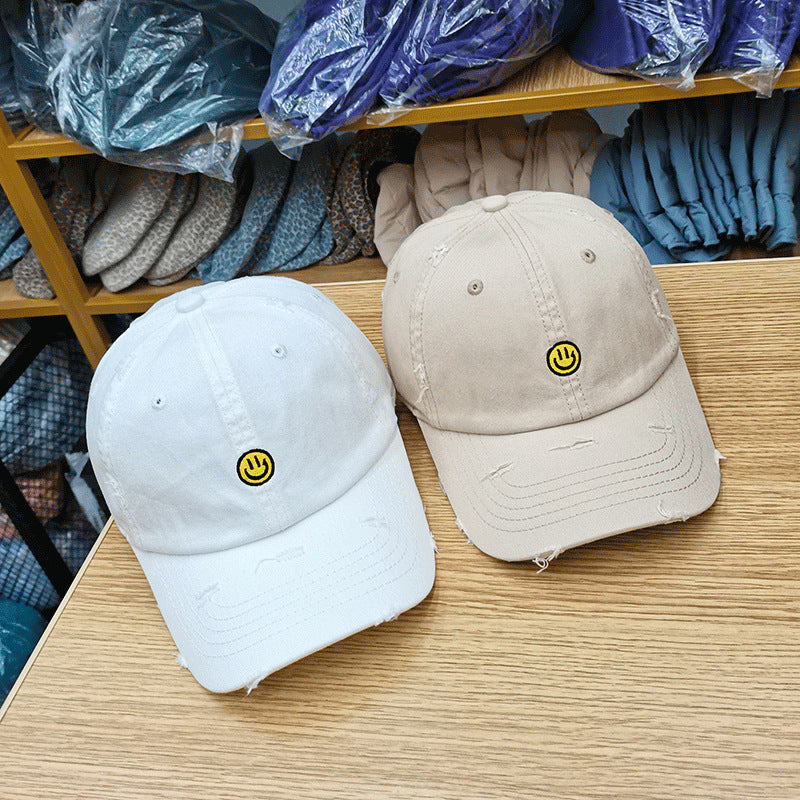 Smiley Face Cap Baseball Cap Embroidered Peaked Cap