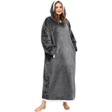 Hoodies Blankets Leopard Print Lazy Blanket Flannel Lamb Wool