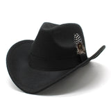 Cowboy Hats Autumn And Winter Top Hat Women 'S Retro Casual Top Hat