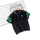 Children T Shrits Summer Boys' Lapel Short Cotton Short Sleeve