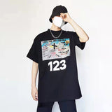 Rrr123 T Shirt Fun Graffiti Printing Fog Cotton T-shirt