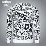 Dsq2 Hoodie DSQ Lian D2 Autumn and Winter Printing Sweater Trendy Men