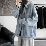 Men Denim Jacket Men's Spring and Autumn Loose Jacket Casual Jacket