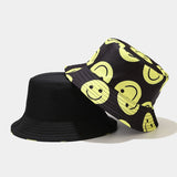 Smiley Face Cap Hat Sun-Shade Fisherman Hat