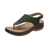 Women Open Toe Sandals Flats Spring/Summer Roman Buckle Large Size Shoes