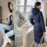 Women Winter Coats Puffer Jacket Down Coat Winter Positive and Negative Double-Sided Wear Thin Hood Warm White Duck Down