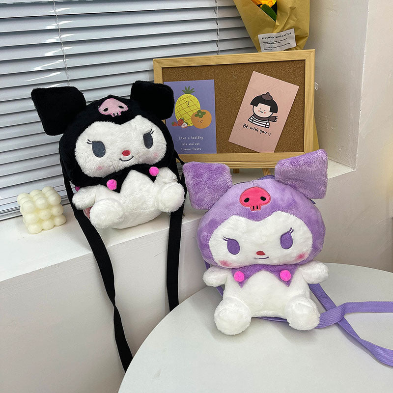 My Melody Bag Cartoon Little Devil Plush Doll Doll Bag Cute Storage Clow M Backpack