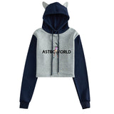 Travis Scott Astroworld Hoodie Autumn and Winter Navel Hooded Color Contrast Sweater