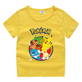 Children Pokemon Pikachu T Shirt Cotton T-shirt Casual Sports Cute