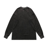 Mens Fall Outfits Distressed Rock Head Print Long-Sleeved T-shirt Men 'S And Women 'S Oversize Loose Couple Sweater