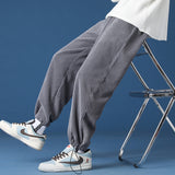 Mens Corduroy Pants Ankle Banded Pants Sweatpants Men's Spring and Autumn Loose Casual Harem Pants