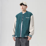 Blue Varsity Jacket Men's Jacket Autumn Youth Men's Jacket Baseball Uniform