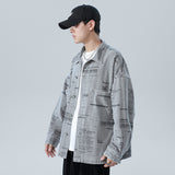 Denim Varsity Jacket Loose Denim Jacket Men's Autumn and Winter Loose Outdoor Casual Jacket