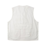Men Sweater Vest Solid Color Multi-Pocket Leisure Cargo Vest Coat Men's Loose V-neck Sleeveless Tank Top