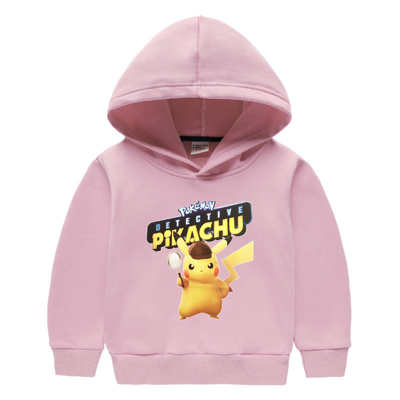 Children Pokemon Pikachu Hoodie Girls Children Fleece Lined