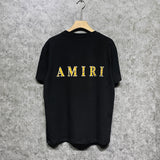 Amiri T Shirt Tiger Pattern Letter Print Casual round Neck Short Sleeve T-shirt