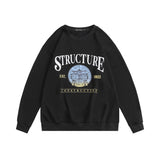 Preppy Aesthetic Sweatshirt round Neck Sweater Men's Loose Autumn Printing
