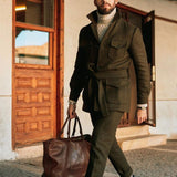 Blade Runner Jacket Autumn and Winter Men's Stand Collar Woolen Trench Coat