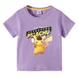 Children Pokemon Pikachu T Shirt Summer Clothing Short Sleeve T-shirt Leisure Sports