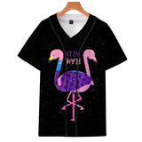 Baggy Baseball Jersey Printed Break Fashion Short Sleeve Baseball Uniform