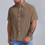 Men Hawaii Shirts Short Sleeve Shirt Fashion Simple Shirt