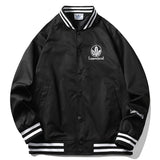 White Varsity Jacket Leaveland Maple Leaf Baseball Uniform Men 'S Youth Autumn Fashion Casual Jacket Baseball Collar Coat
