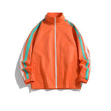 Orange Varsity Jacket Couple Autumn Clothing Casual Baseball Uniform Teen Jacket Men's Jacket