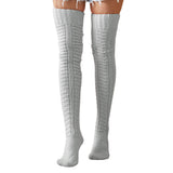 Winter Chunky Cable Thick Knit Thigh High Socks Long Stockings Boot Autumn Winter Knitted Socks Bunching Socks Woolen Yarn Socks