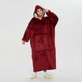 Hoodies Blankets Double Layer Extra Thick Warm with Fleece Lengthened Loose Sweater