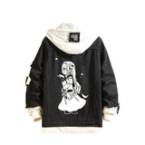 Comic Denim Jacket Anime Men's and Women's Fashion Jacket Denim Jacket