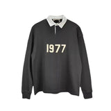 Fear of God Essentials 1977 Rugby Wheat Sweater Fog Printed Casual Loose
