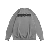Preppy Aesthetic Sweatshirt Heyhenry Autumn New Sweater Men's and Women's round Neck Letter Pattern Casual Trend Pullover Coat Couple T-shirt