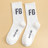 V Lone Socks Socks Men's Middle Tube Socks Cotton Women Long Socks