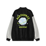 College Jacket Heyhenry Autumn and Winter Retro Baseball Jacket Men's and Women's Casual Loose Texture Top Couple Wear