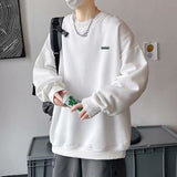 Men Sweatshirts round Neck Sweater Men's Autumn Letters Oversized Loose Coat