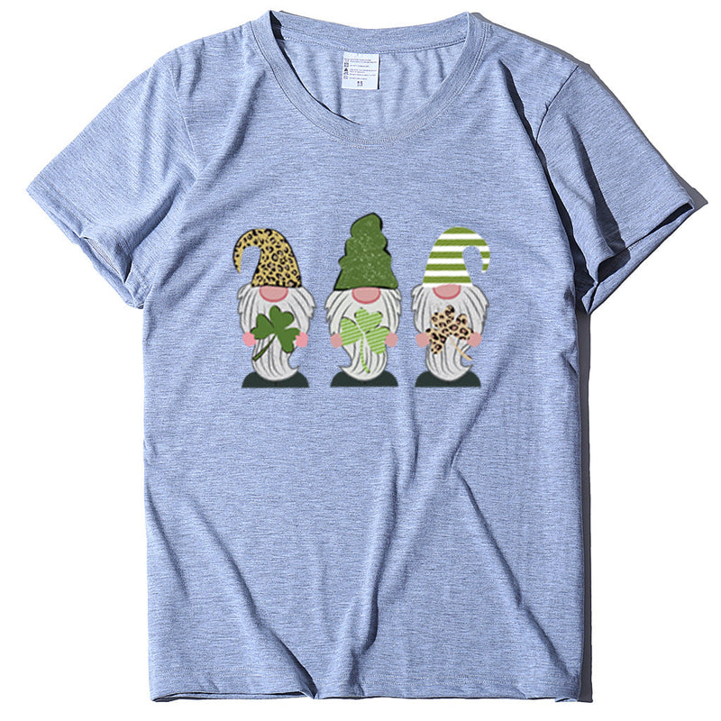 Saint Patrick's Day Closing Clover Leopard Print T-shirt