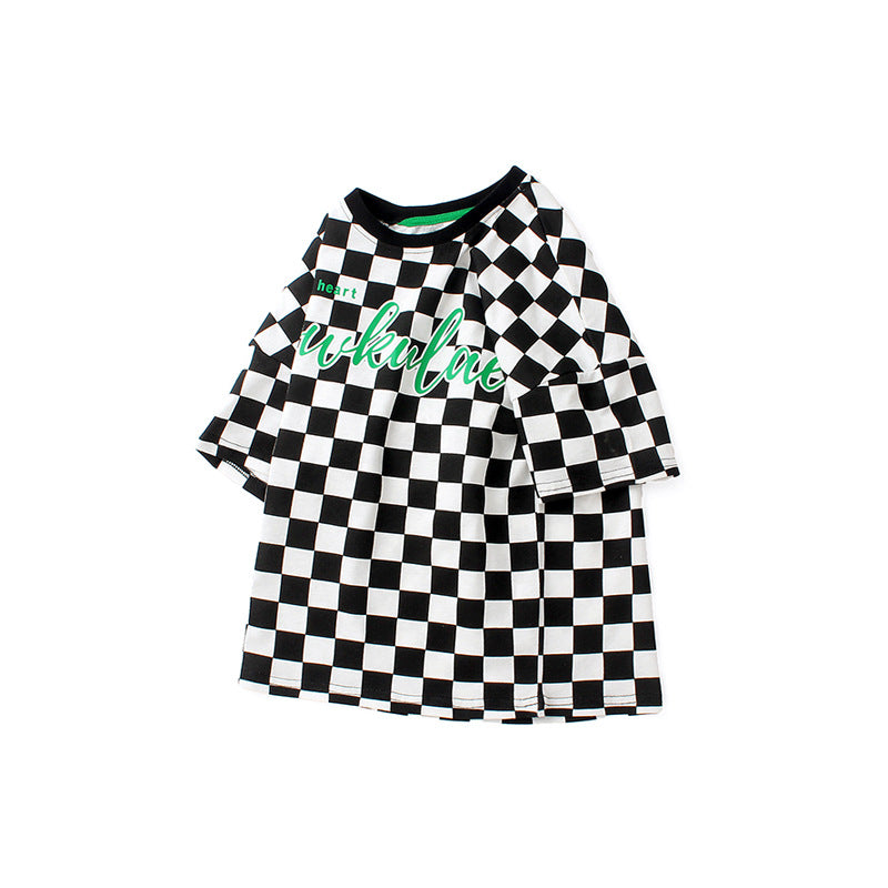 Children T Shrits Boy Summer Clothing Children's round Neck Short Sleeve T-shirt