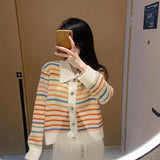 Preppy Aesthetic Sweater Spring Vintage Knitted Sweater Cardigan