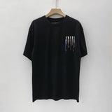Amiri T Shirt Splash Ink Casual Hip Hop round Neck Short Sleeve T-shirt